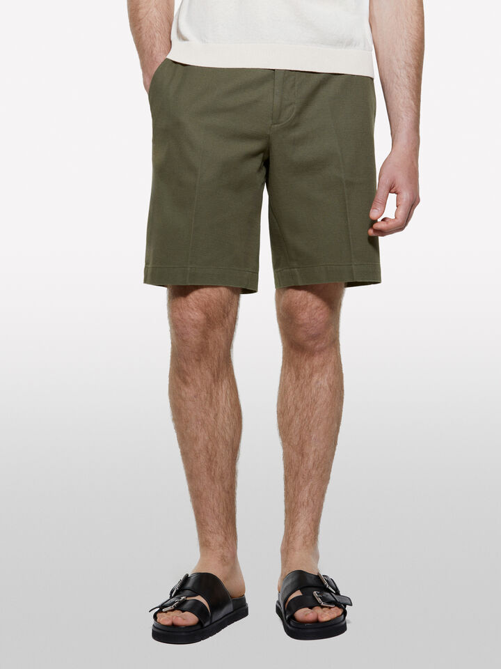 Bermuda regular fit verde militare - pantaloni shorts da uomo - Verde Militare | Sisley image number 4